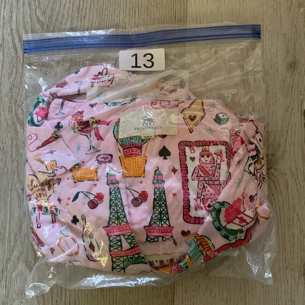 Printfresh Pink Patterned Pajama Top - Picture 8 of 8